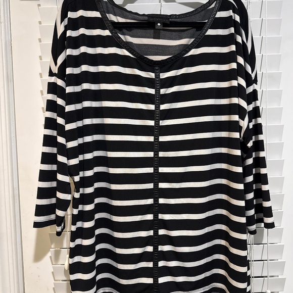 Worthington Black & White Striped Top – Size 3X - Picture 1 of 4